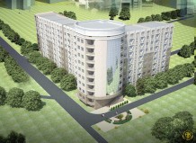 Многофункциональный жилой комплекс " Сайран" офисная часть П6,П7.