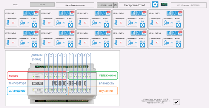 Мониторинг на базе контроллера контроллера М3000-Т Инсат 